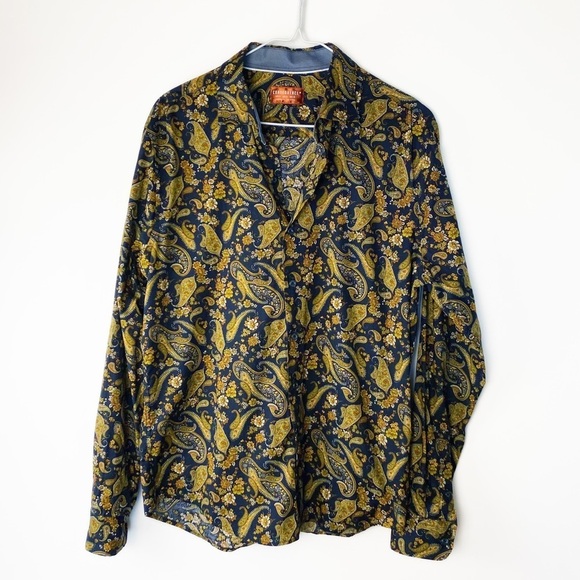 CONSEQUENCE Western paisley button down shirt Mens size M - Picture 9 of 9